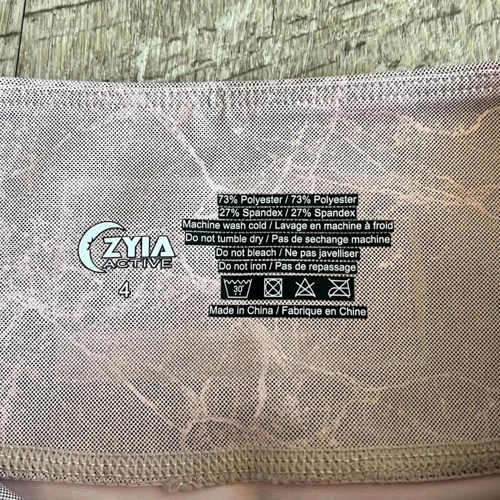 NWT ZYIA Pink Digital Granite Pocket Light N Tight Hi-Rise 7/8 24” Leggings.